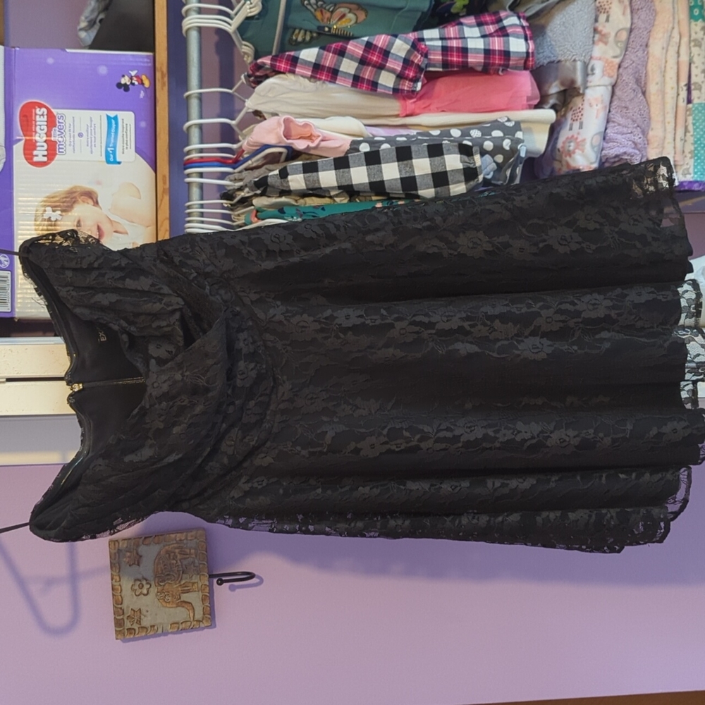 Express black strapless dress